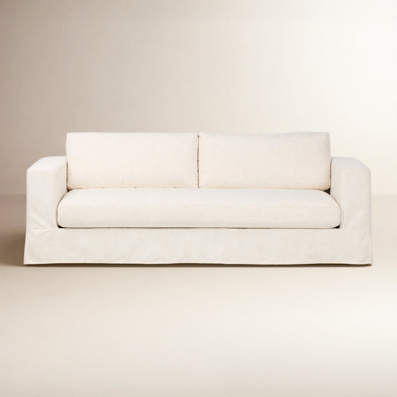 Tovana Sofa- 95"-Crypton Nomad Snow, Crypton Nomad Snow 92% Polyester/8% Flax/Linen