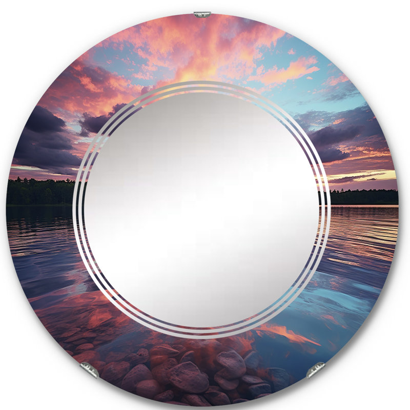 Weger - Miroir mural rond, 24 po x 24 po