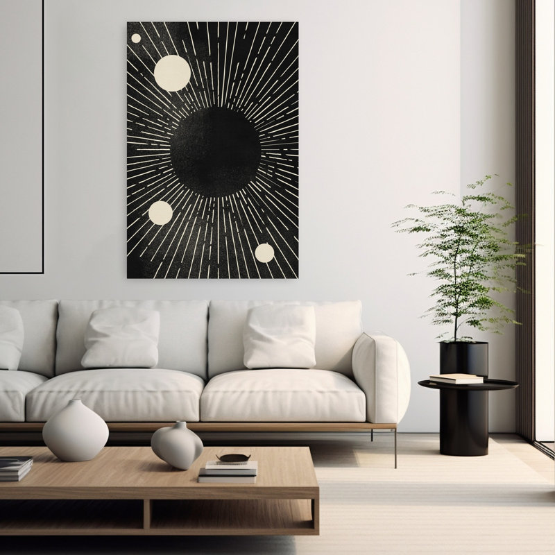 Contemporary Art Abstract Contemporary Geometric Landscape Nature Wall Art 1 Piece Wrapped Canvas Wall Art