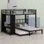 Lit superposé avec garde-robe intégrée, lit gigogne et bureau pliable-266181331