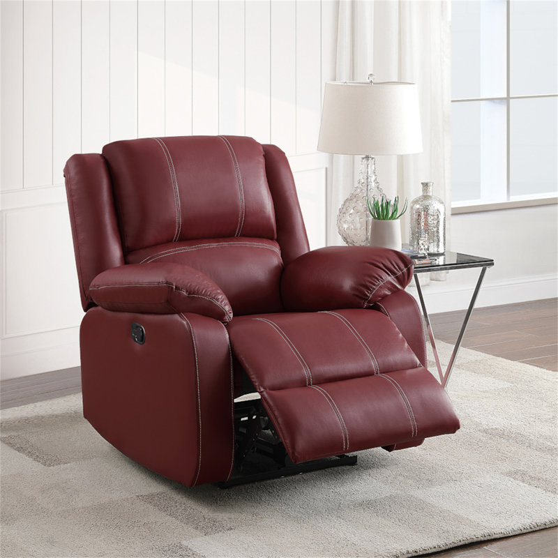 Fauteuil inclinable berçant synthétique en cuir synthétique Zuriel