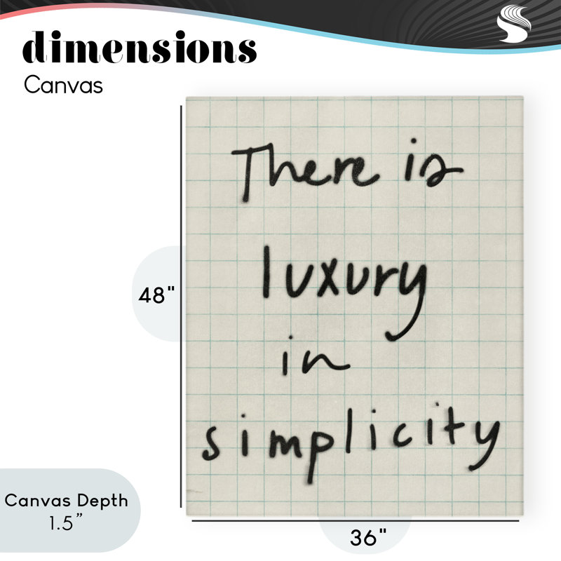 Toile de luxe Luxury In Simplicity, design par Victoria Barnes, H 48 po x l 36 po