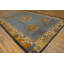 Antique Geometric Medallion Wool Hand Knotted Pile Blue 1930s Rug