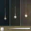 Luminaire suspendu DEL en verre grainé Vlera-804742266