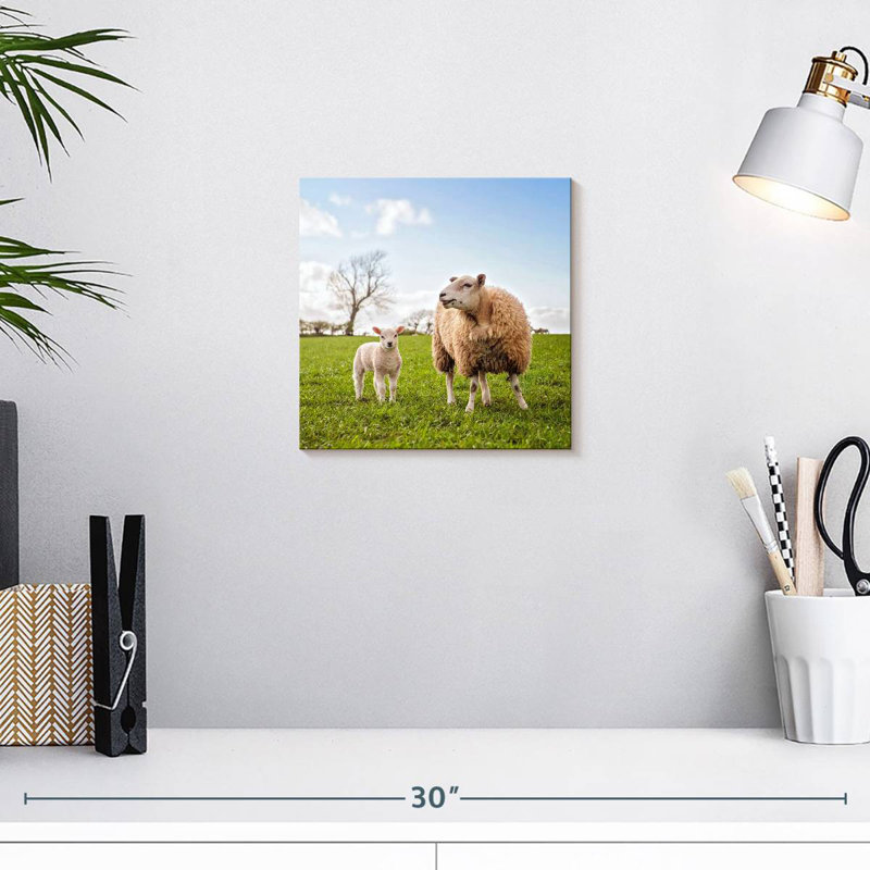 Brampt Sheep And Lamb, 10" H x 10" W