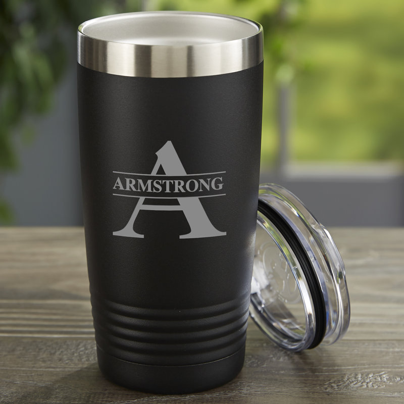 20 oz. Tasse de voyage en acier inoxydable, Oui
