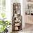 6-Tier Corner Open Shelf Bookcase Wood Rack Freestanding Shelving Unit,Sturdy Stand Small Bookshelf-101996085