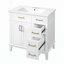 Meuble-lavabo élégant avec rangement avancé et lavabo en céramique durable-113754397