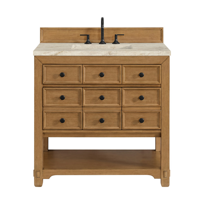 Malibu 36'' W Single Vanity, Amber Birch, Tajnar Eclos, Widespread