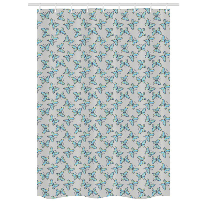 Mahtowa Geometric Shower Curtain with Hooks Included, 54" W x 78" L