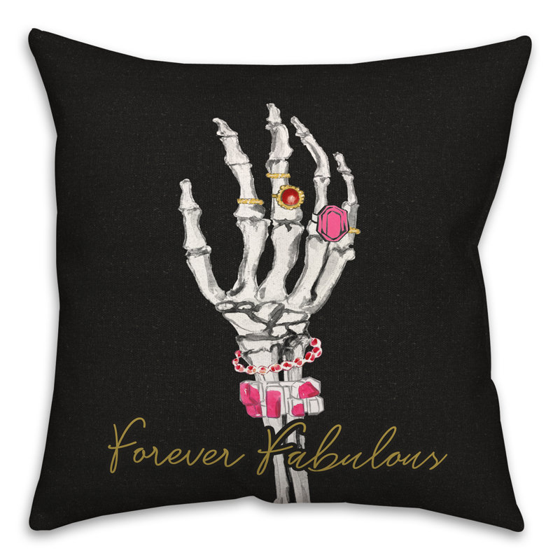 Housse et insert de coussin Fabulous Forever Skeleton, 20 po X 20 po