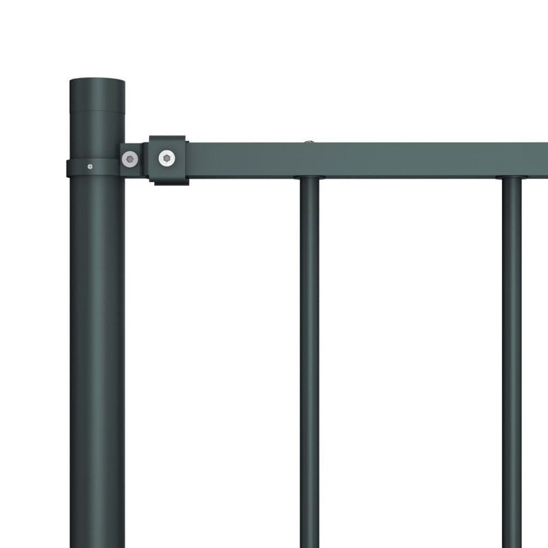 Khine Metal Fence Panels Included, 1.7m W x 1.25m H, Anthracite