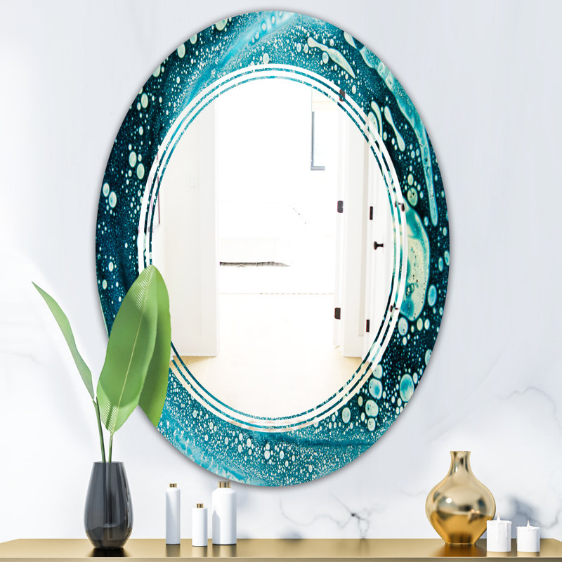 Triple C Frameless Wall Mirror, 31.5" x 23.7", Fabulous Pattern Coastal