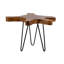 Table d'appoint 23,5 po x 19,5 po x 15,5 po en teck brun