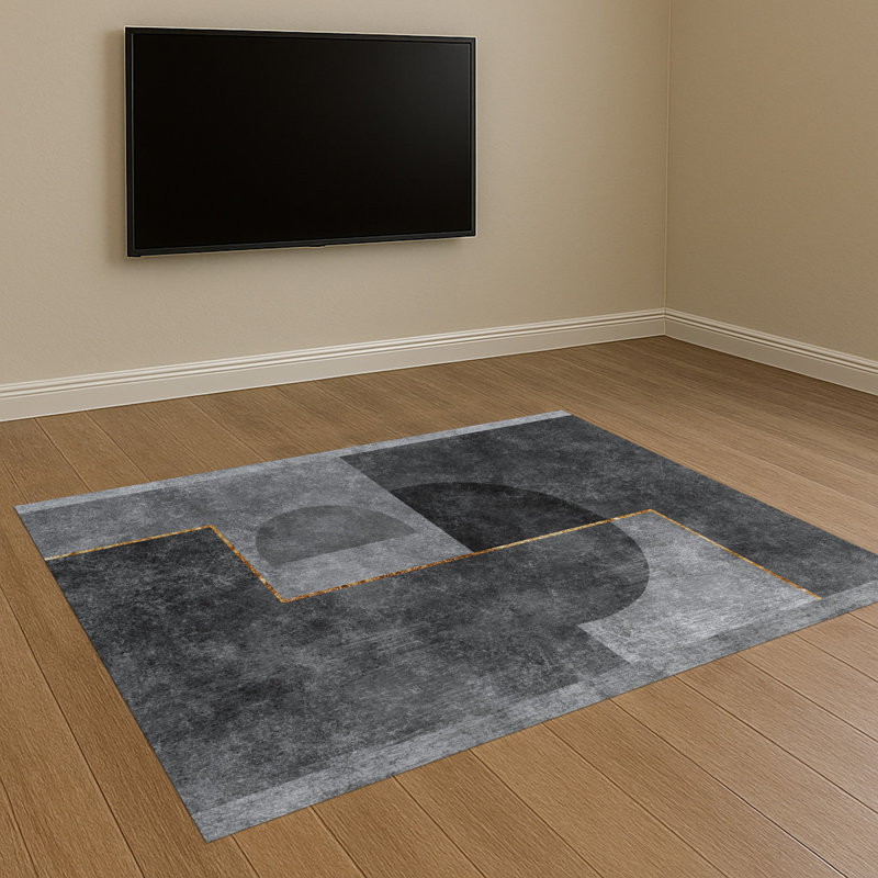 Geometric Shapes Area Rug, Runner 70 x 140 cm
