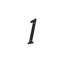 Deltana RNZ4-1 4" Numbers Zinc Die-Cast, Black