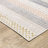 Goulart Textural Geometric Striped Ivory/ Multi Area Rug-1888268691