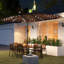 Grands parasols de patio, double auvent moderne en acier pour la maison