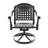 9-Piece All-Weather Cast Aluminum Dining Set, Include 8 Swivel Chairs And Rectangular Table With Black Frame