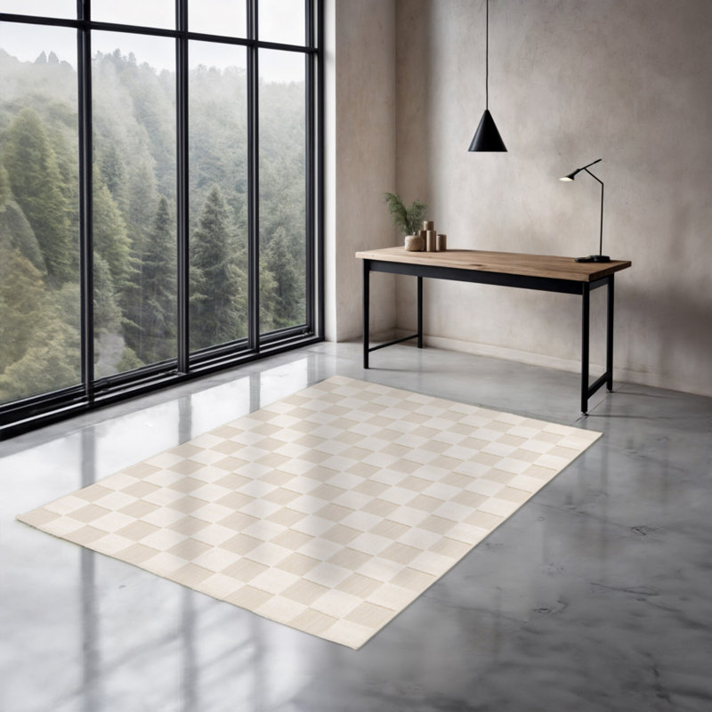 Chequered Area Rug, Rectangle 120 x 170cm