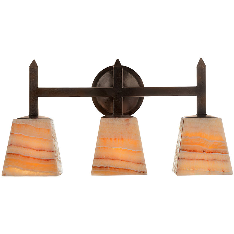 Mission 3 - Light Vanity Light, Pewter Gold