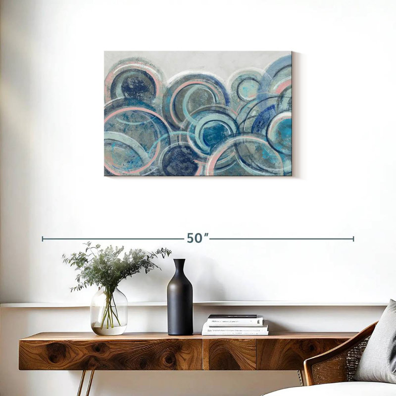 Avery Variation Blue Grey Pink, 20" H x 30" W