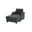 Ensemble fauteuil d'appoint et pouf de rangement, chaise longue convertible en lit polyvalente avec dossier inclinable, porte-gobelets et ports USB-C-946999056