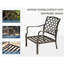 Ensemble de conversation d'extérieur pour patio, table et chaises en métal avec coussins amovibles bleu marine pour jardin