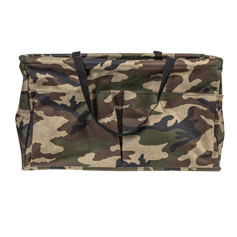 Sac fourre-tout polyvalent avec poches Maiko Krush, Vert / géométrie beige