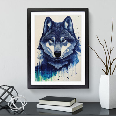 Painted Wolf No.4 - Framed Print
