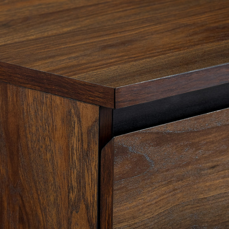 Carlissa 36.25'' W 4 - Drawer Dresser, Dark Walnut