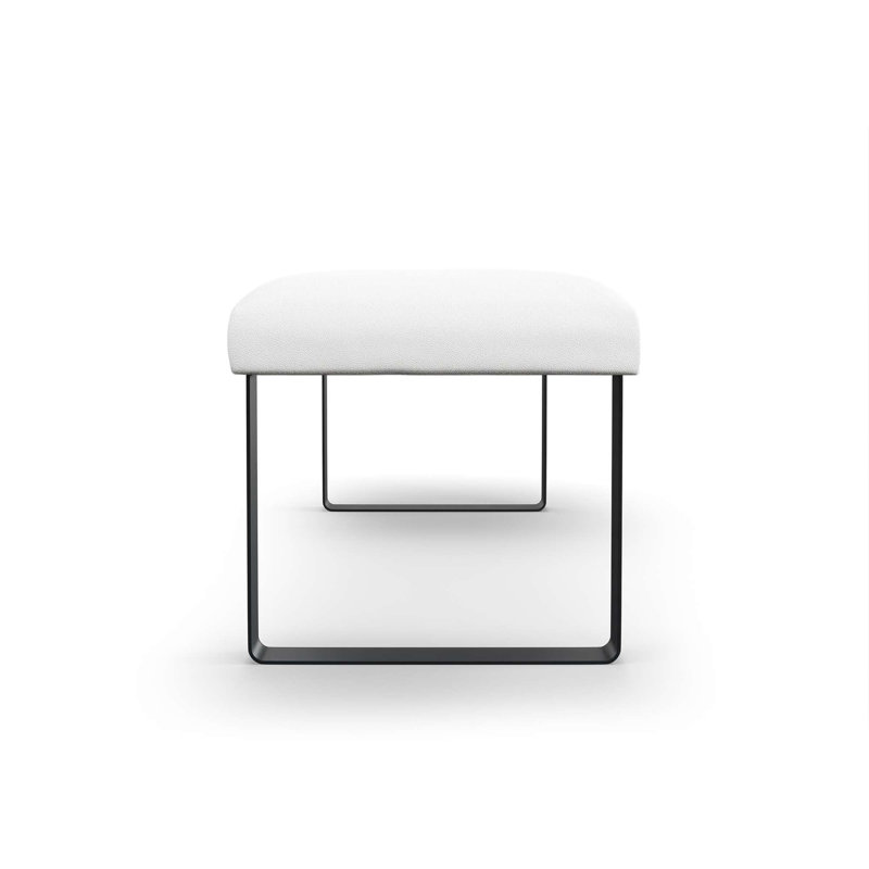 Mylinn Upholstered Bench, White/Anthracite