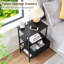38.9cm W Metal Bedside Table