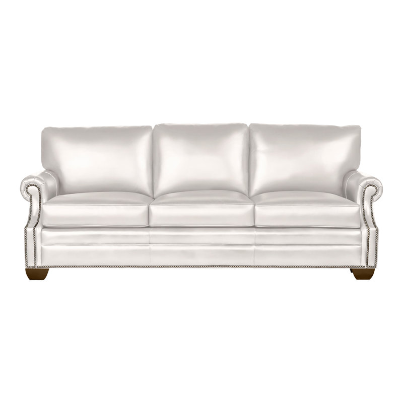 Gutherly Sleep Sofa, Havana, Regent Chalk Genuine Leather, Yes