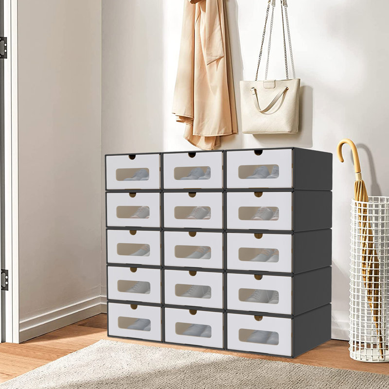 Shoe Storage Box, Anthracite, 20pcs