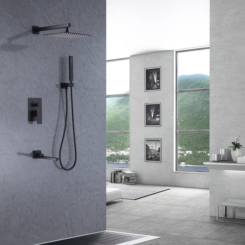 All-In-One Kit with Rough in-Valve, Matte Black