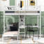 Lit mezzanine convertible avec bureau en L