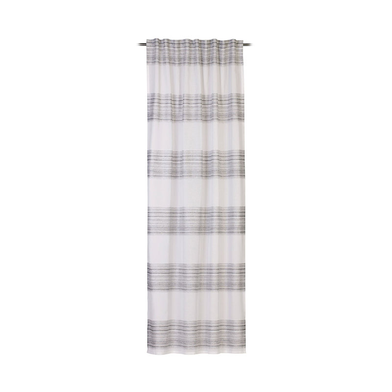 Henefer Semi Sheer Curtain Single Panel, Grey