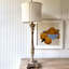 Resin Table Lamp With Linen Shade