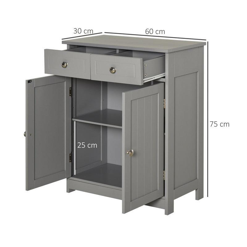 Sekani Freestanding Bathroom Shelves, Grey