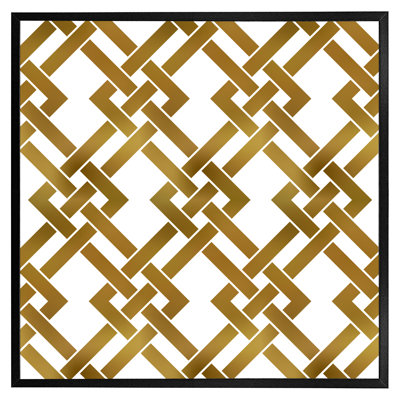 Colesville Gold Geometric Chain - Single Picture Frame Print