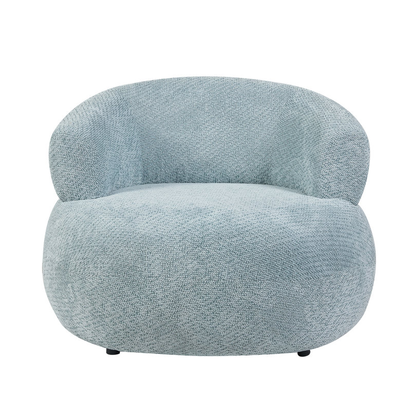 Upholstered Soft Touch Textured Club Chair, Teal