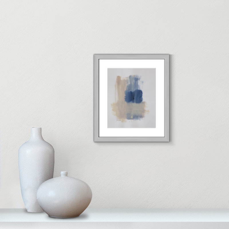 Macathurn Powder Room Wash III sur papier, H 15 po x l 13 po x P 1,25 po, Cadre photo argenté mat