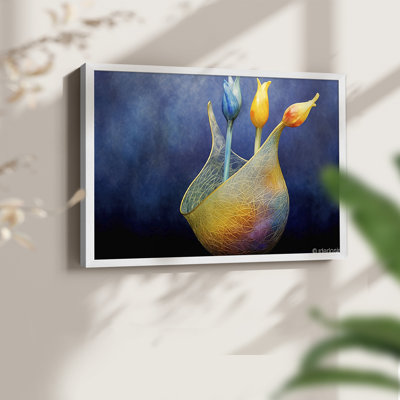 Série florale - XCVII - Reproduction encadrée - Restickable