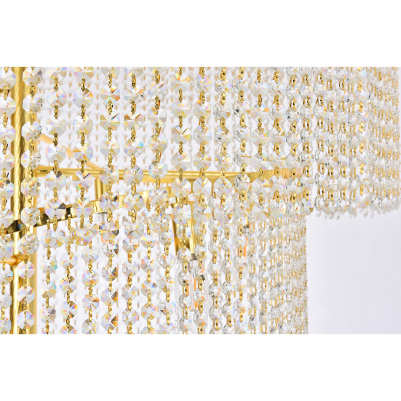 Lustre en cristal 41 lumières Spiral, Strass Swarovski, Jet Black