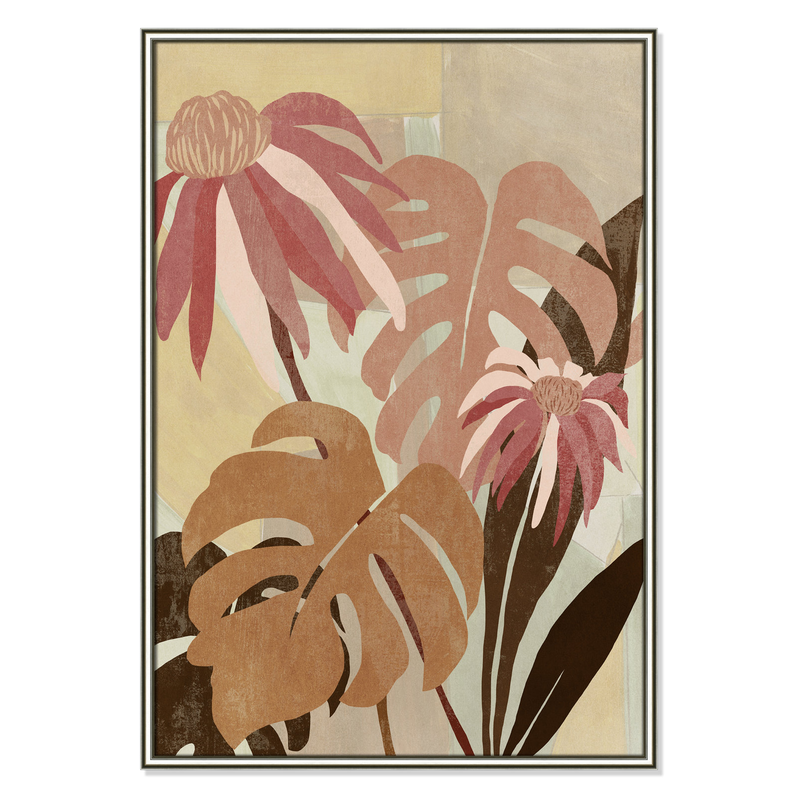 Hot Tropics II by Asia Jensen, 30.75" W x 42.75" H, Silver