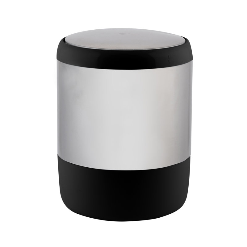 Corbeille pour déchets en acier inoxydable 6 gallons, Blanc