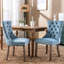 Chaise en velours bleu pour salle à manger avec garniture en métal, revêtement de luxe Sw2001lb et structure solide-1711290734-1711290731
