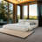 Upholstered Bed Frame with Thick Fabric Chenille Fabric Grounded Platform Bed with Headboard and Solid Frame No Box Spring Needed-1097126059