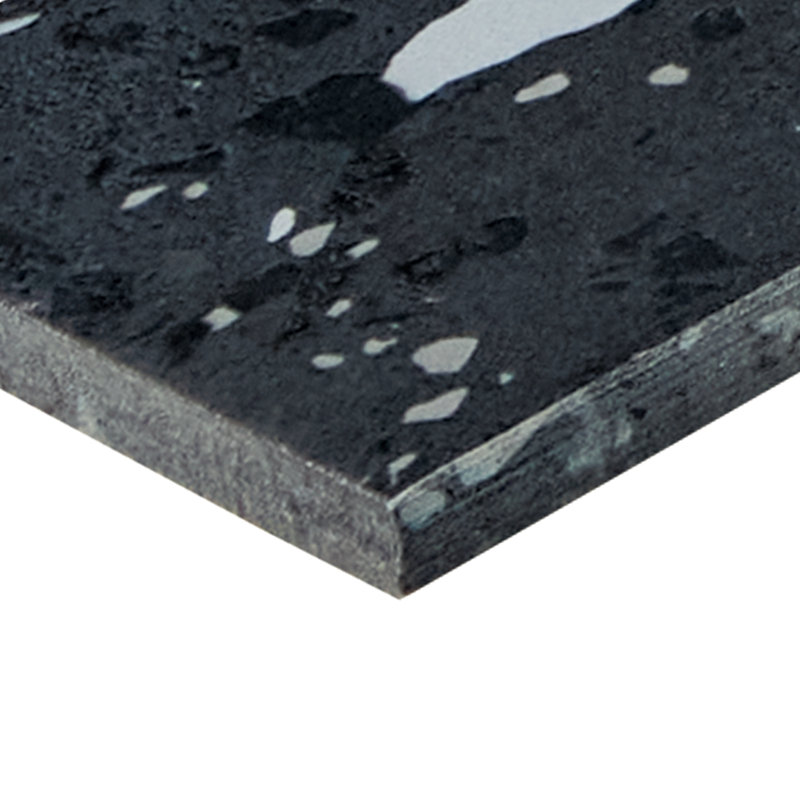 Daltile Poke 3 x 24 Bullnose Trim (Sold by the Piece), Raven Flecks